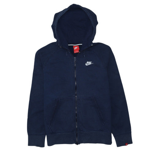 Mens UK Size M Nike Blue Full Zip Hoodie