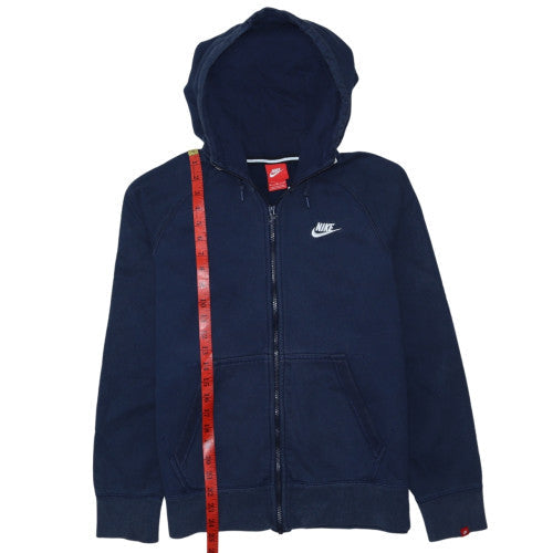 Mens UK Size M Nike Blue Full Zip Hoodie