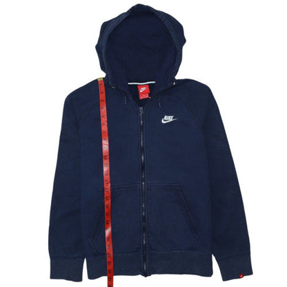 Mens UK Size M Nike Blue Full Zip Hoodie