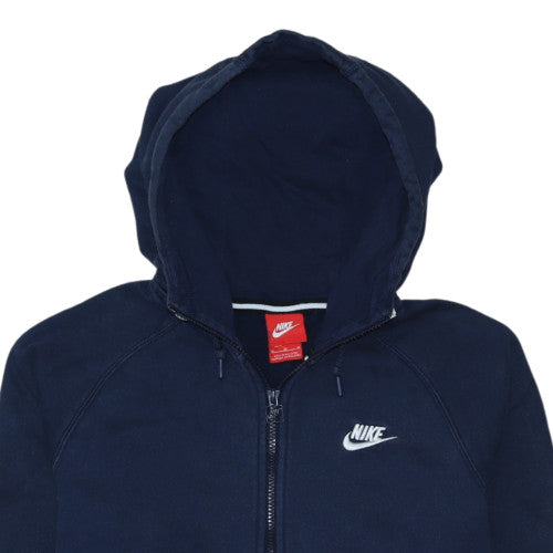 Mens UK Size M Nike Blue Full Zip Hoodie