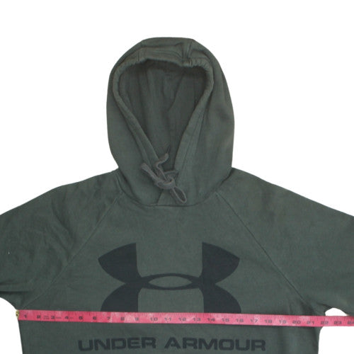 Mens UK Size M Under armour Green Pullover Hoodie