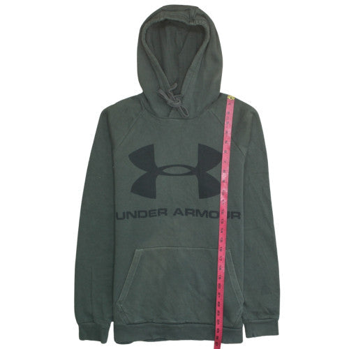 Mens UK Size M Under armour Green Pullover Hoodie