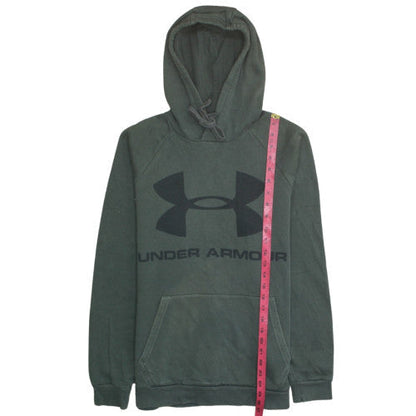 Mens UK Size M Under armour Green Pullover Hoodie