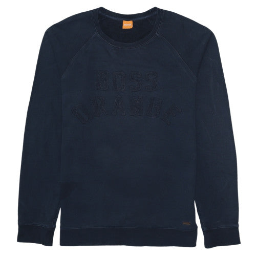 Mens UK Size L HUGO BOSS Blue Pullover Sweatshirt