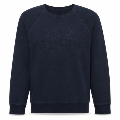 Mens UK Size L HUGO BOSS Blue Pullover Sweatshirt