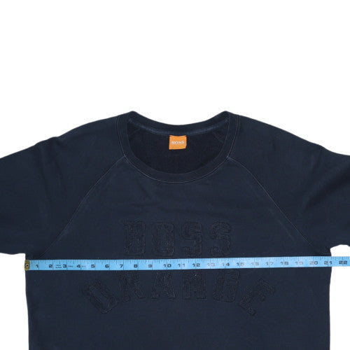 Mens UK Size L HUGO BOSS Blue Pullover Sweatshirt