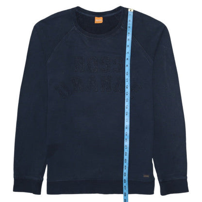 Mens UK Size L HUGO BOSS Blue Pullover Sweatshirt