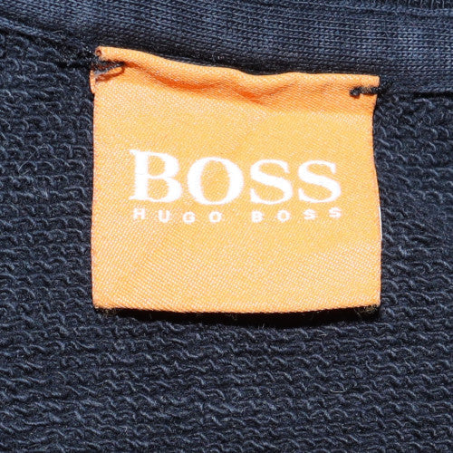 Mens UK Size L HUGO BOSS Blue Pullover Sweatshirt
