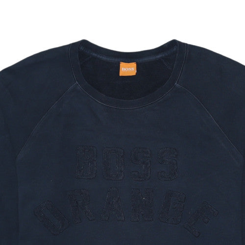 Mens UK Size L HUGO BOSS Blue Pullover Sweatshirt