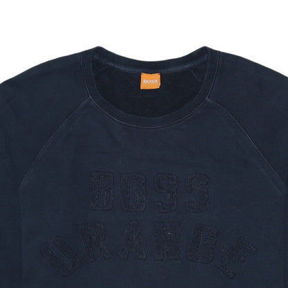 Mens UK Size L HUGO BOSS Blue Pullover Sweatshirt