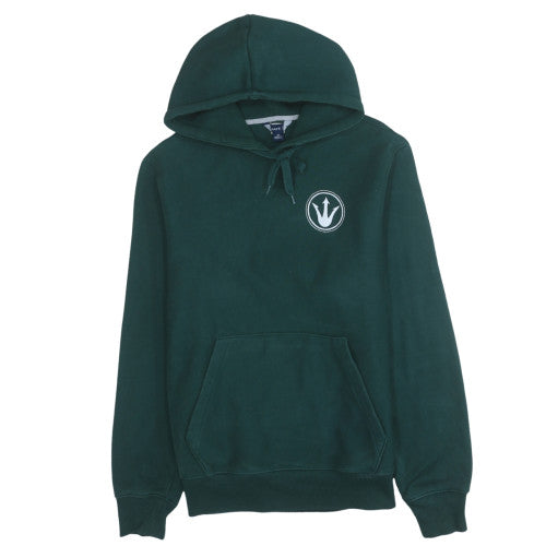 Mens UK Size M Port & Company Green Pullover Hoodie