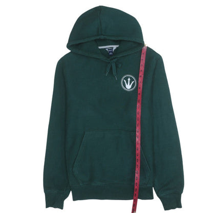 Mens UK Size M Port & Company Green Pullover Hoodie