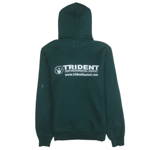 Mens UK Size M Port & Company Green Pullover Hoodie