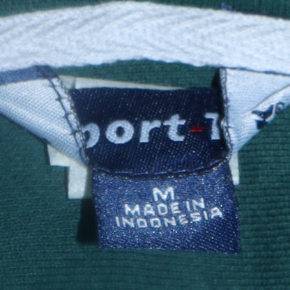Mens UK Size M Port & Company Green Pullover Hoodie
