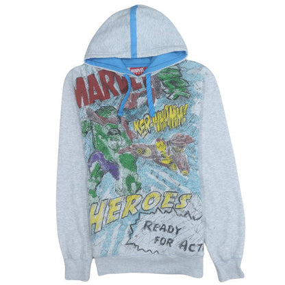 Mens UK Size S Marvel Grey Pullover Hoodie