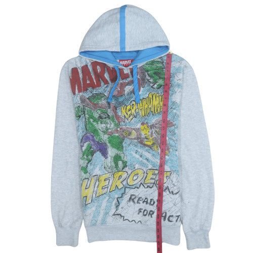 Mens UK Size S Marvel Grey Pullover Hoodie