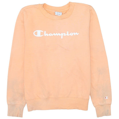 Womens UK Size M Champion Orange Pullover Sweatshirt