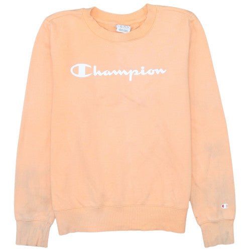 Womens UK Size M Champion Orange Pullover Sweatshirt