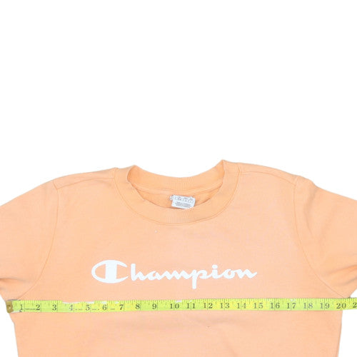 Womens UK Size M Champion Orange Pullover Sweatshirt