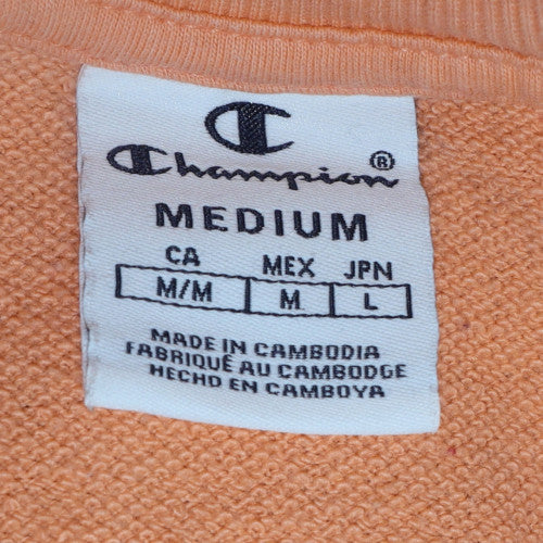 Womens UK Size M Champion Orange Pullover Sweatshirt