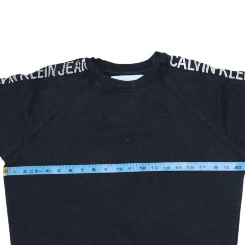 Mens UK Size S Calvin Klein Jeans Black Pullover Sweatshirt