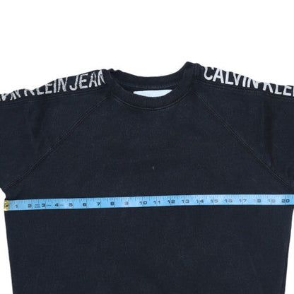 Mens UK Size S Calvin Klein Jeans Black Pullover Sweatshirt