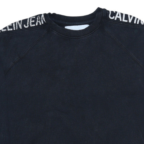 Mens UK Size S Calvin Klein Jeans Black Pullover Sweatshirt