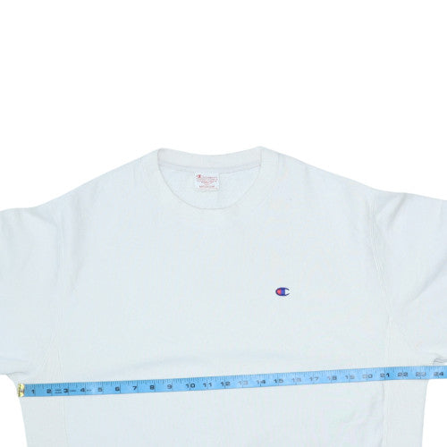 Mens UK Size M Champion White Pullover Sweatshirt