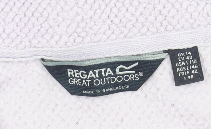 Womens UK Size 14 Regatta Purple Full Zip Sweatshirt