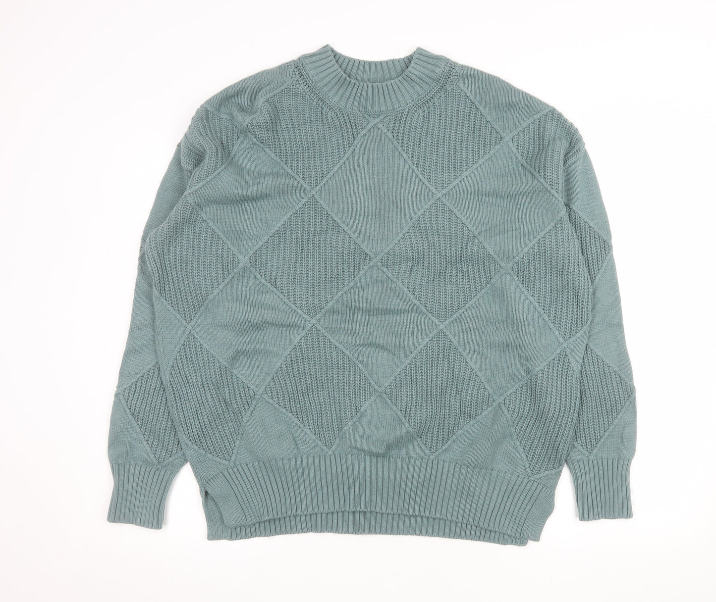 Mens UK Size L Marks and Spencer Green Pullover Jumper