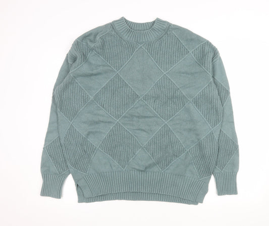 Mens UK Size L Marks and Spencer Green Pullover Jumper