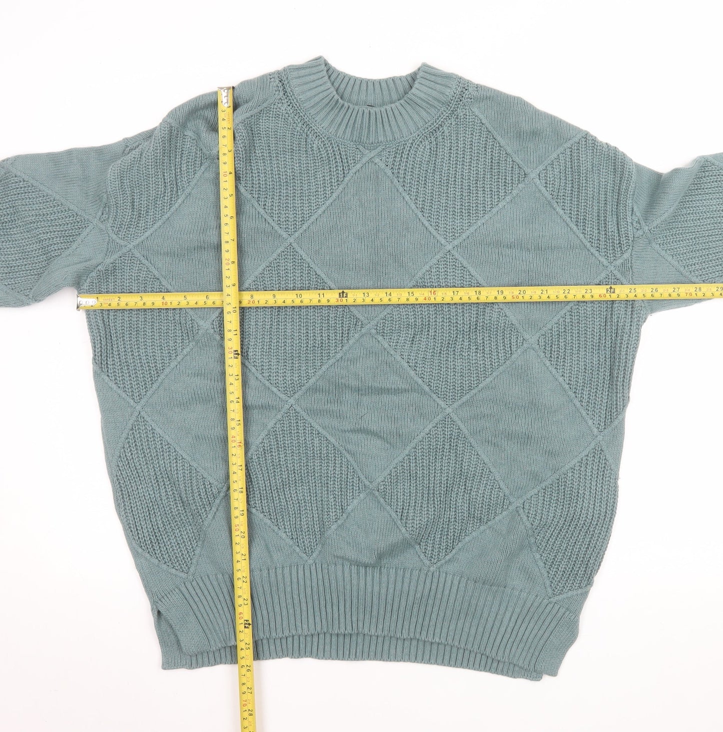 Mens UK Size L Marks and Spencer Green Pullover Jumper