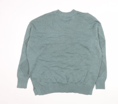Mens UK Size L Marks and Spencer Green Pullover Jumper