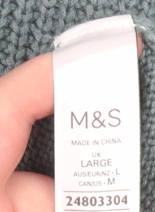 Mens UK Size L Marks and Spencer Green Pullover Jumper