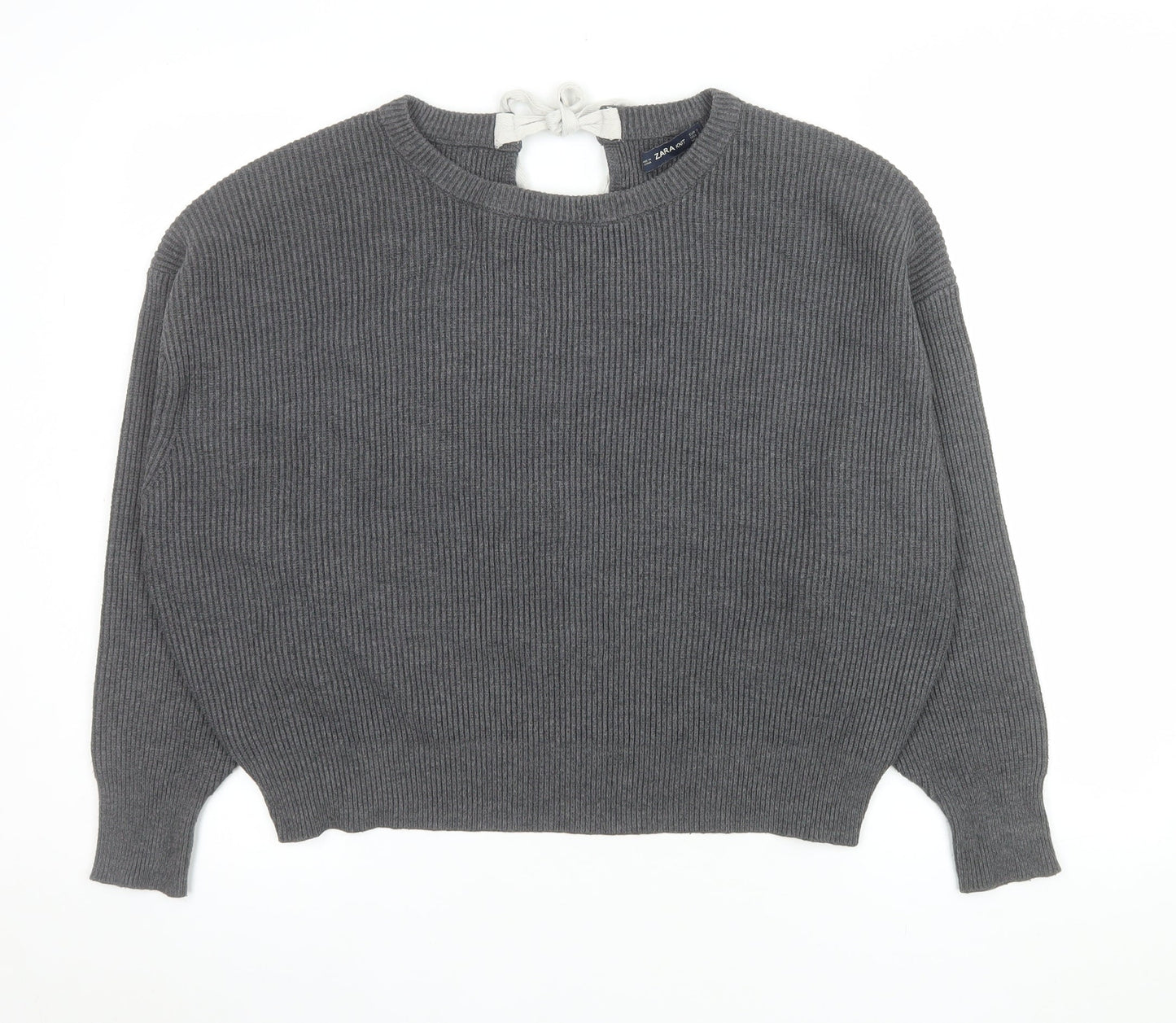 Womens UK Size S Zara Grey Pullover Jumper
