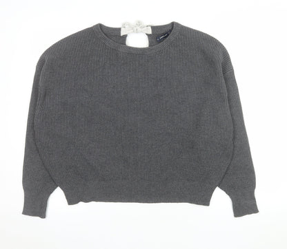 Womens UK Size S Zara Grey Pullover Jumper