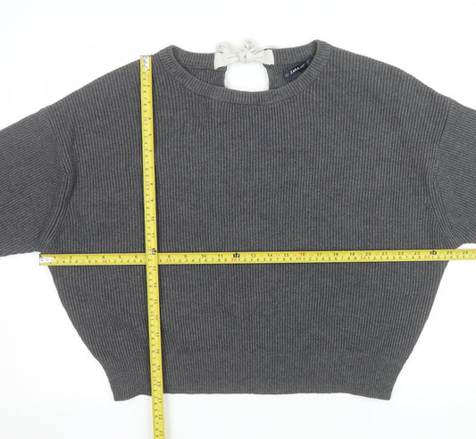 Womens UK Size S Zara Grey Pullover Jumper