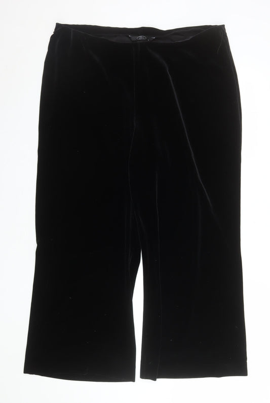 Womens UK Size 18 BM Regular Fit Dress Pants Black Trousers
