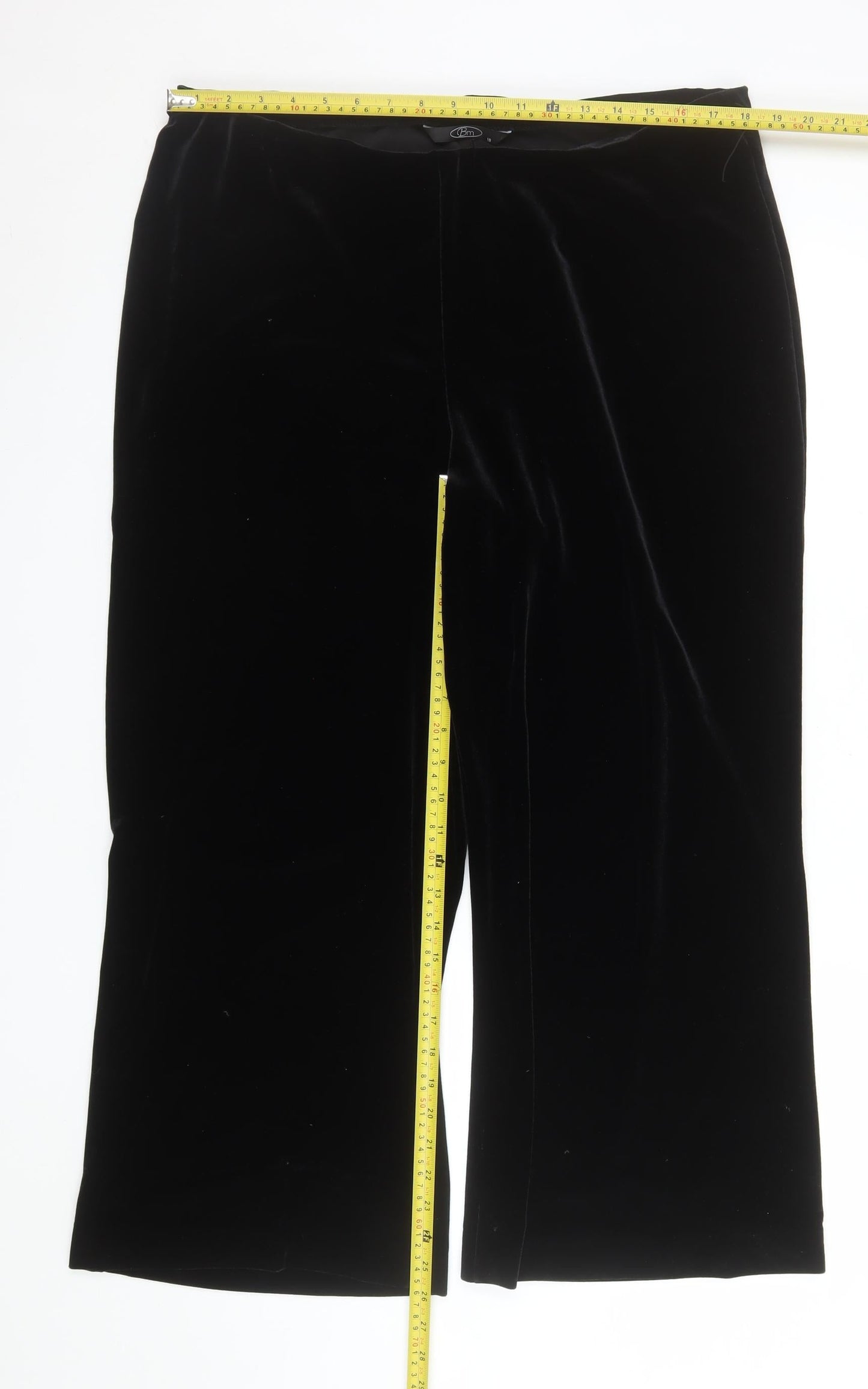 Womens UK Size 18 BM Regular Fit Dress Pants Black Trousers
