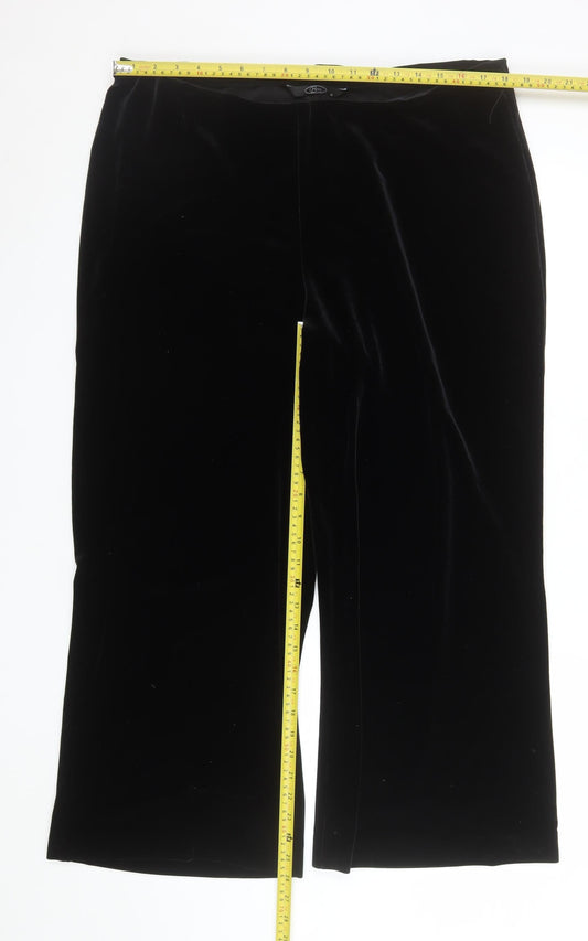 Womens UK Size 18 BM Regular Fit Dress Pants Black Trousers