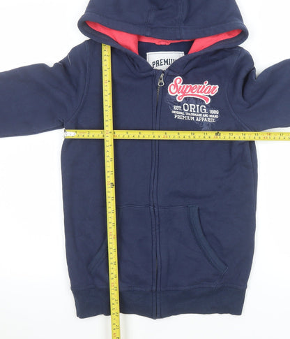 Pepperts Girls Blue Hooded Full Zip Basic Jacket Size 146 Cotton Blend