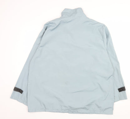Womens UK Size L Anne de Lançay Blue Rain Coat