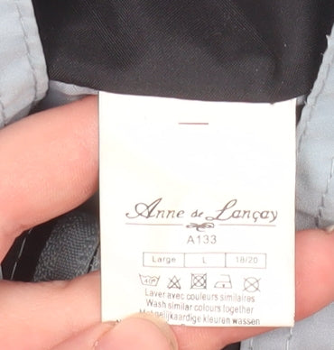 Womens UK Size L Anne de Lançay Blue Rain Coat