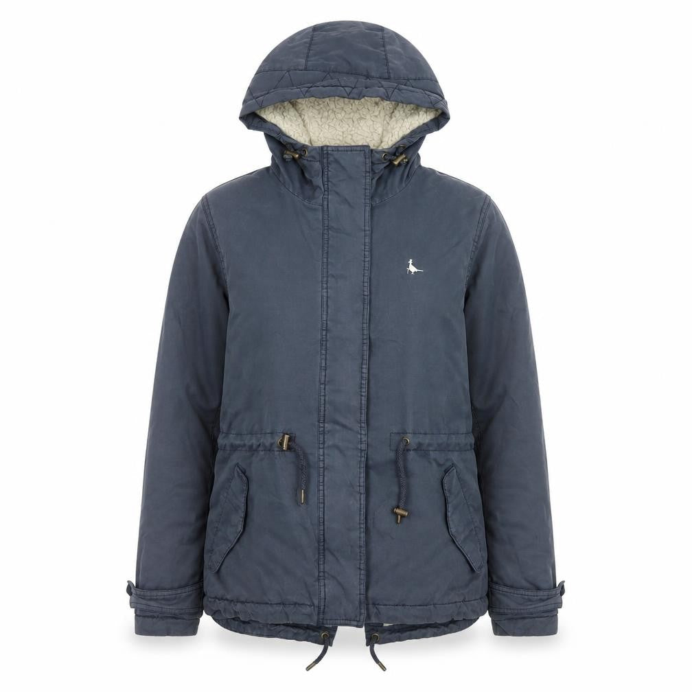 Jack Wills Women’s Blue Hooded Parka Jacket Size 12