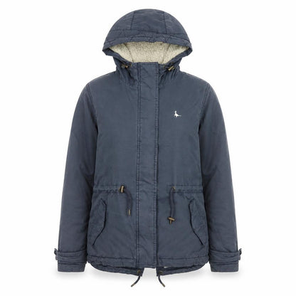 Jack Wills Women’s Blue Hooded Parka Jacket Size 12