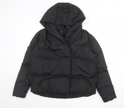 Womens UK Size 8 Threadbare Black Puffer Jacket