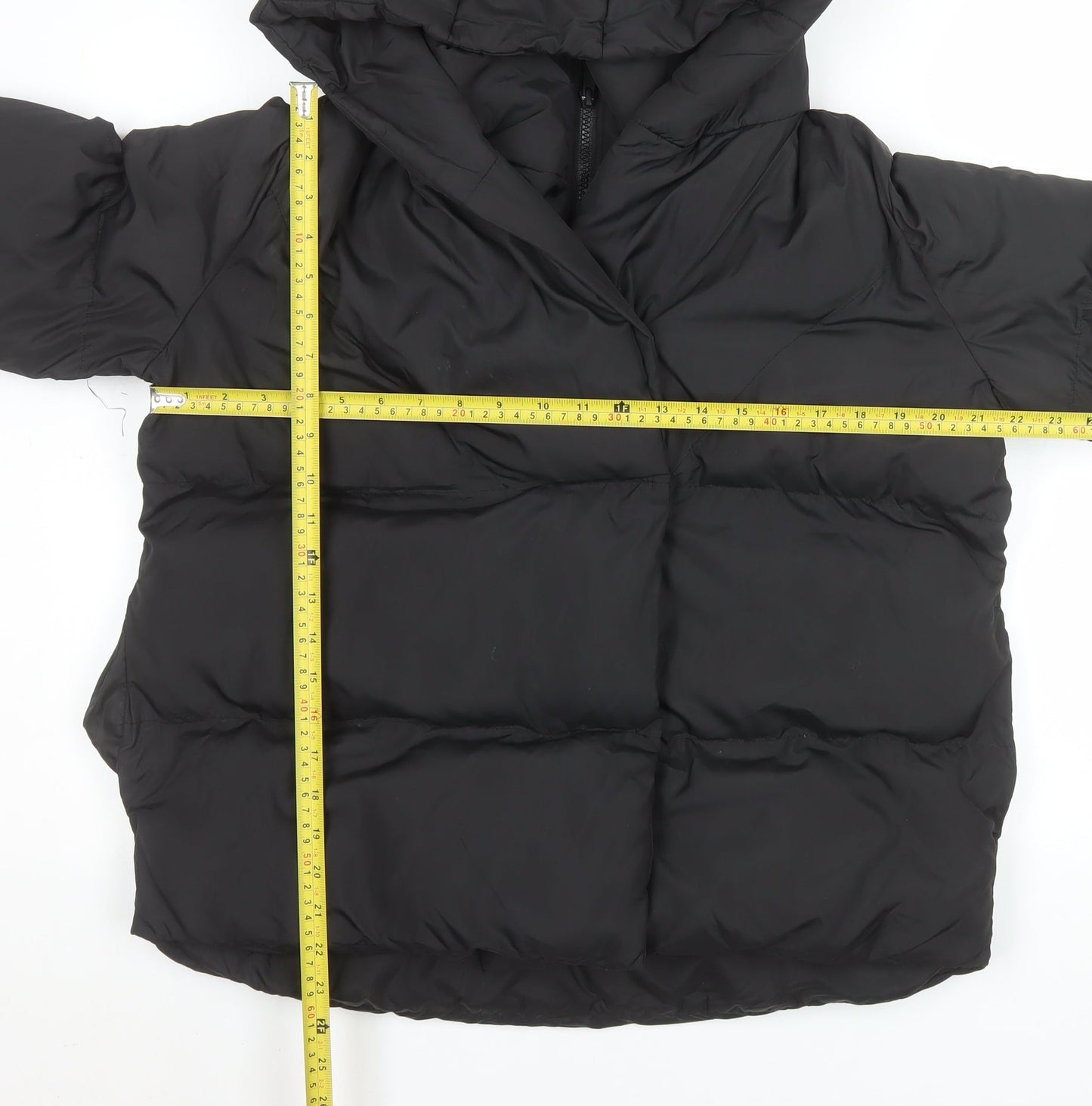 Womens UK Size 8 Threadbare Black Puffer Jacket