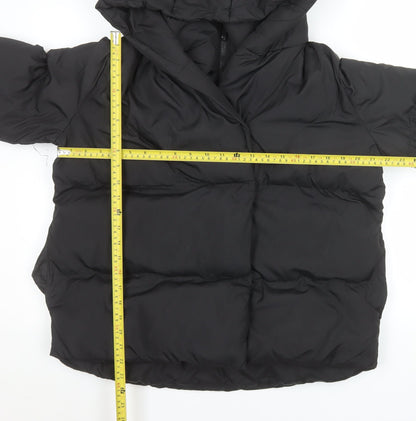Womens UK Size 8 Threadbare Black Puffer Jacket