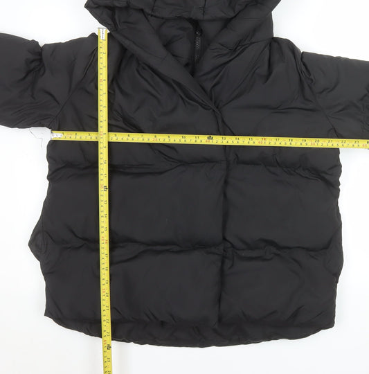 Womens UK Size 8 Threadbare Black Puffer Jacket