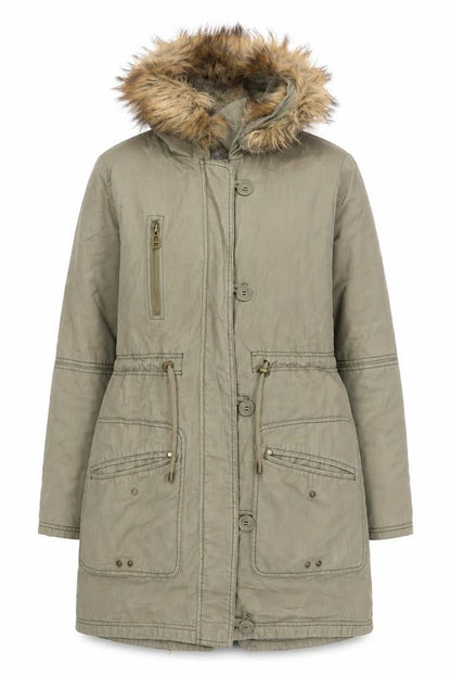 Womens UK Size 10 NEXT Green Parka Coat